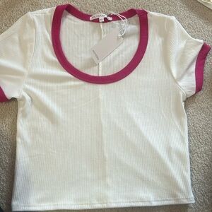 Adorable white and pink t-shirt